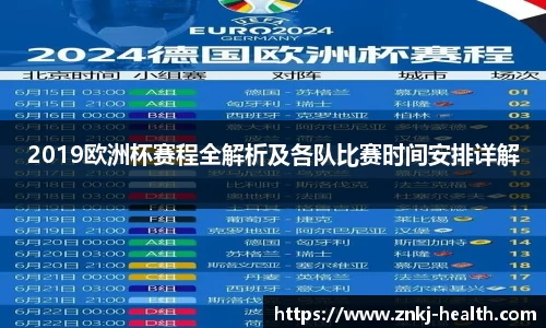 2019欧洲杯赛程全解析及各队比赛时间安排详解